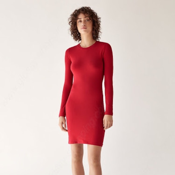 Aritzia Dresses & Skirts - NWT TNA Aritzia Red Long Sleeve Dress Size XS